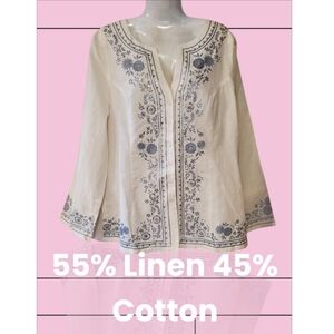 White button up top.